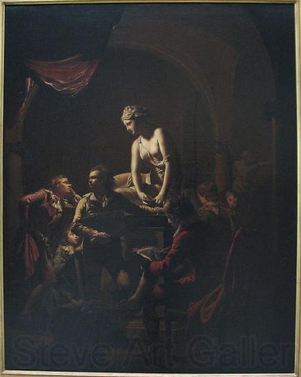 Joseph wright of derby Academy by Lamplight Germany oil painting art